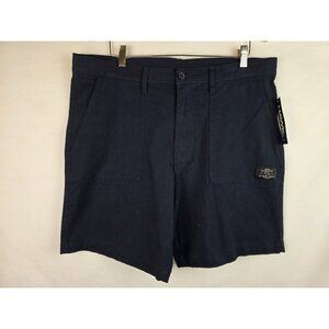 Tony Hawk Men's Shorts Size 38 Navy Blue Flat Front Casual Cotton Shorts